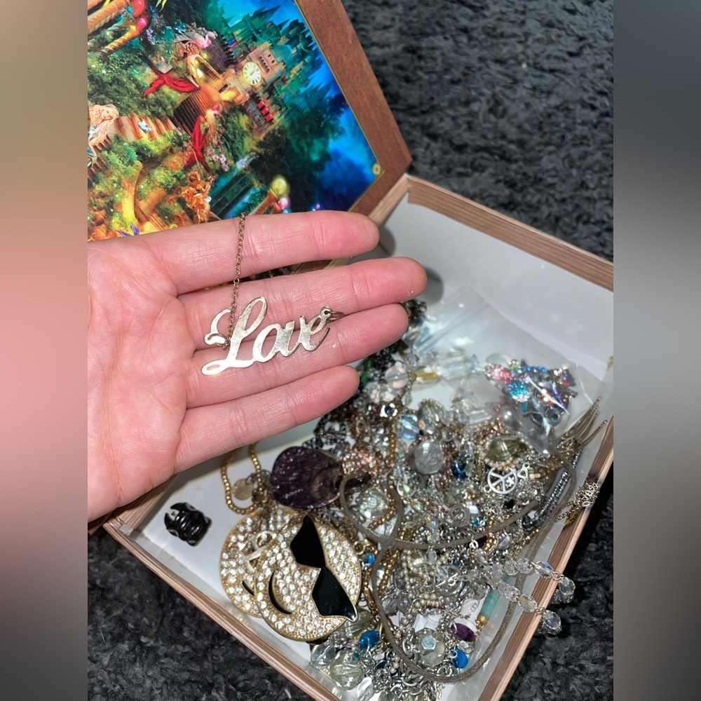 Cinderella box filled with jewelry
